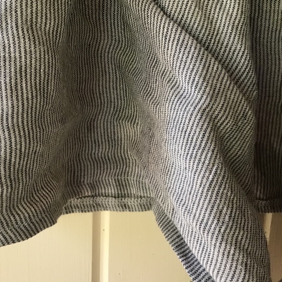 Epic Linen STRIPED 100% linen Goda wrap top blouse m/l - Picture 4 of 4